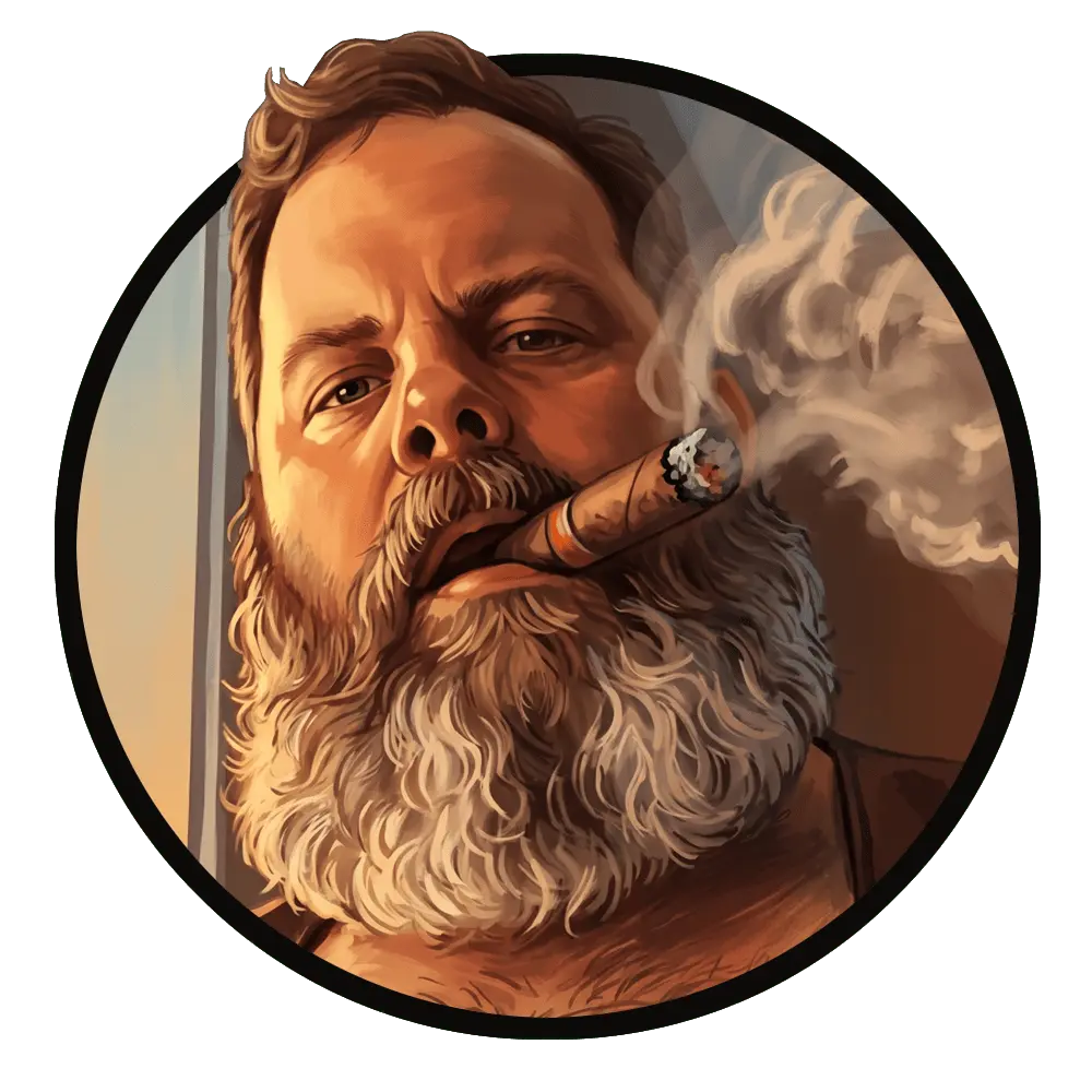 Illustrated ProfBear portrait